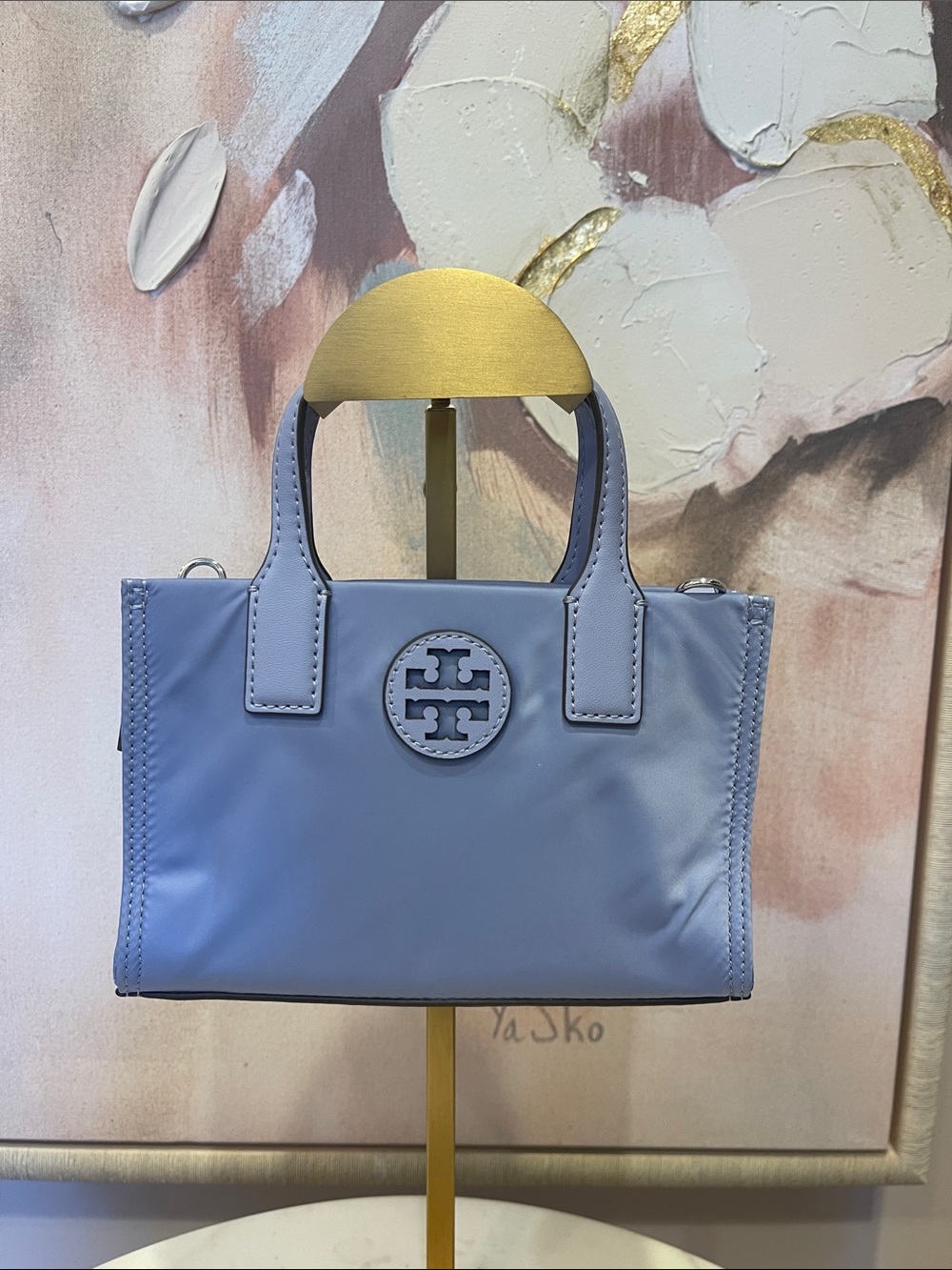 NWT Tory Burch Small Tote in Periwinkle Blue with Crossbody